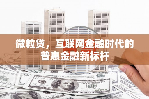 朔城微粒贷，互联网金融时代的普惠金融新标杆