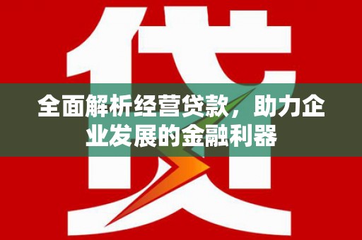 朔城全面解析经营贷款，助力企业发展的金融利器