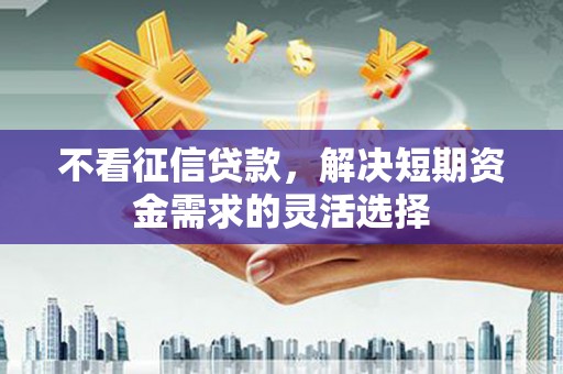 朔城不看征信贷款，解决短期资金需求的灵活选择