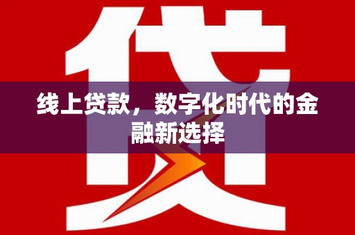 朔城线上贷款，数字化时代的金融新选择