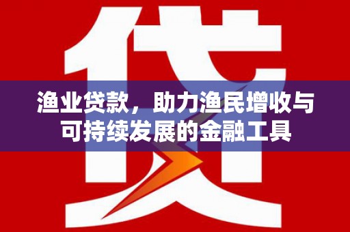 朔城渔业贷款，助力渔民增收与可持续发展的金融工具