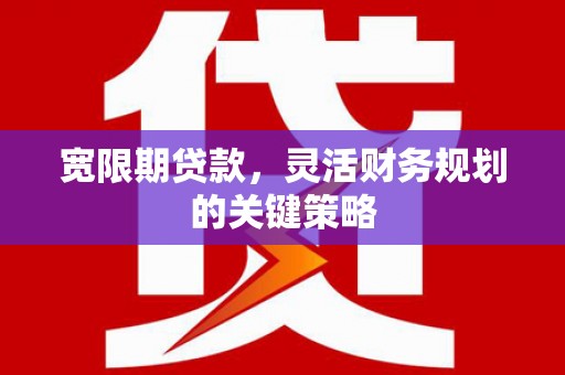 朔城宽限期贷款，灵活财务规划的关键策略