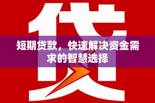 朔城短期贷款，快速解决资金需求的智慧选择