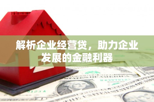 朔城解析企业经营贷，助力企业发展的金融利器