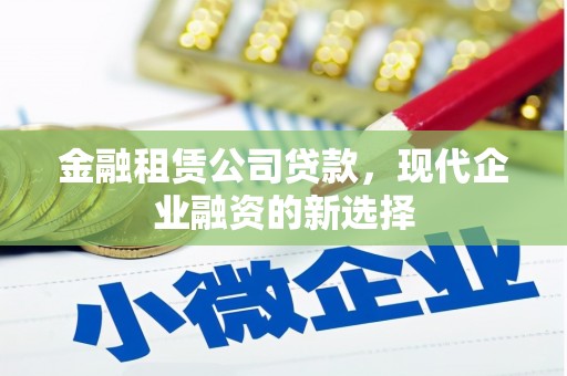 朔城金融租赁公司贷款，现代企业融资的新选择