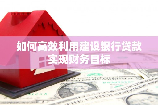 朔城如何高效利用建设银行贷款实现财务目标