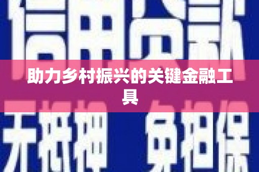 朔城助力乡村振兴的关键金融工具