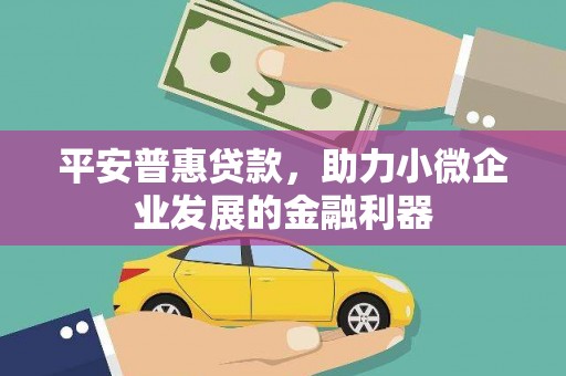 朔城平安普惠贷款，助力小微企业发展的金融利器