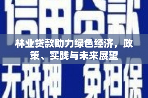 朔城林业贷款助力绿色经济，政策、实践与未来展望