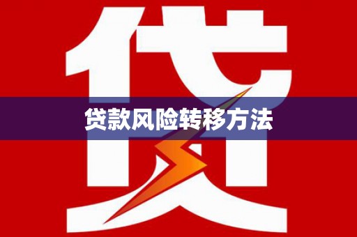 朔城贷款风险转移方法