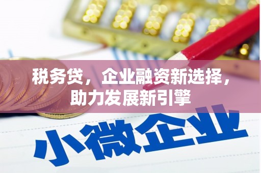 朔城税务贷，企业融资新选择，助力发展新引擎