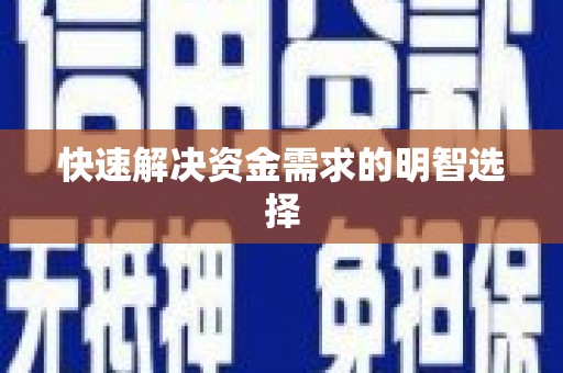 朔城快速解决资金需求的明智选择