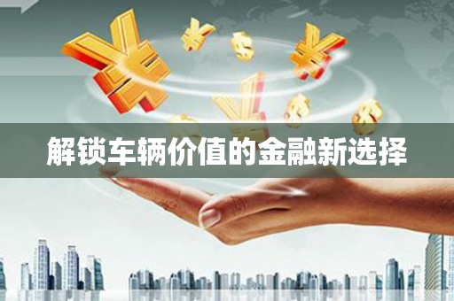 朔城解锁车辆价值的金融新选择