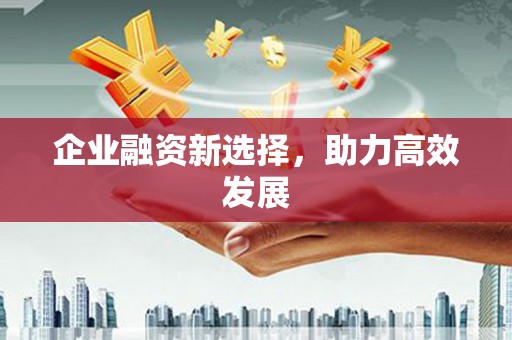 朔城企业融资新选择，助力高效发展